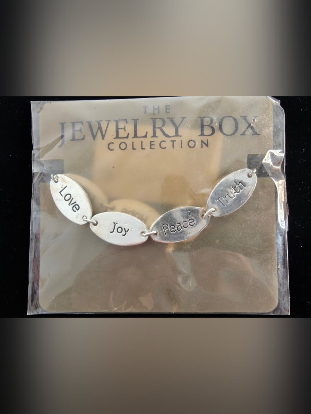 Inspirational Saying Y2K Vintage Silver Tone Engraved Charm Bracelet NEW Package